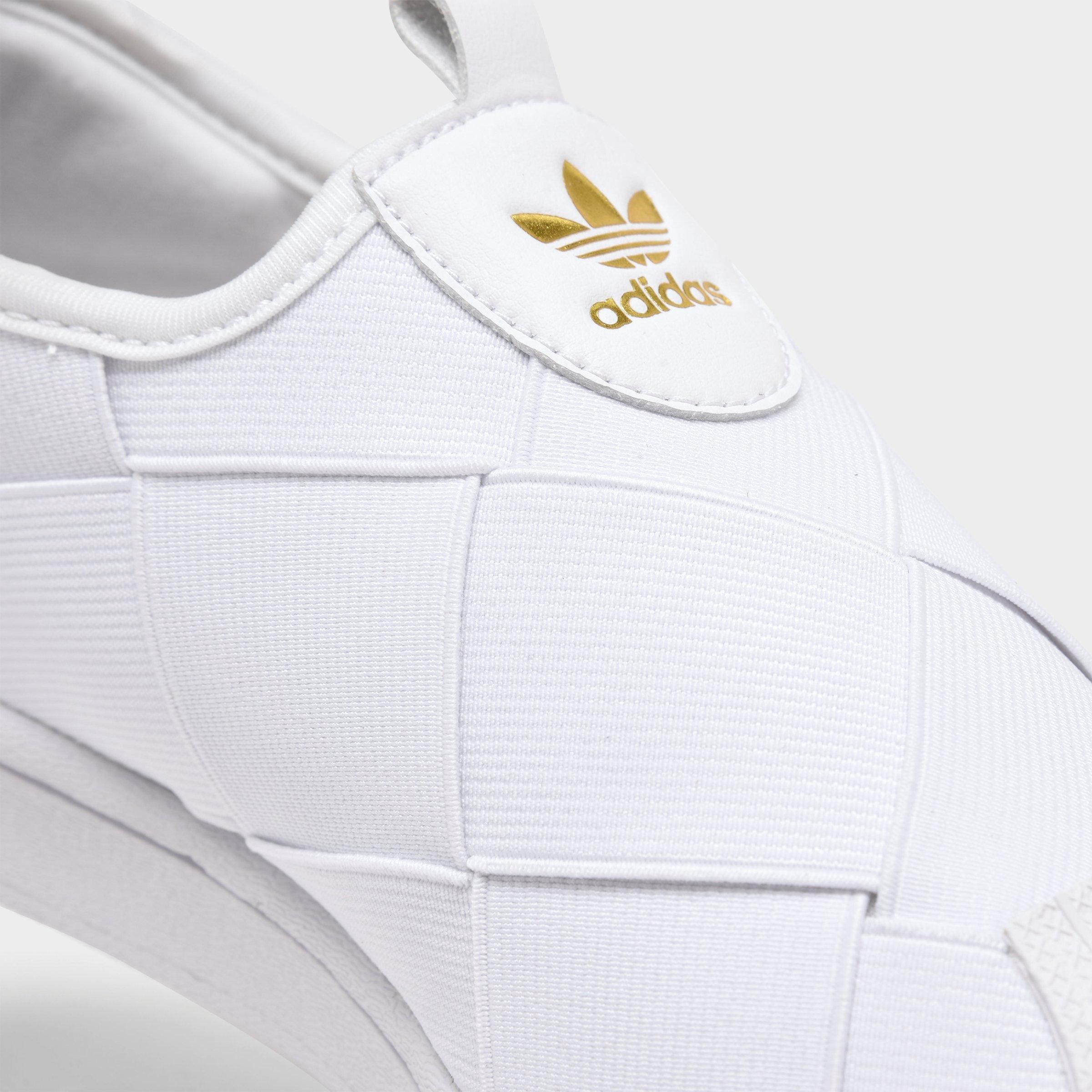 adidas superstar slip on women gold