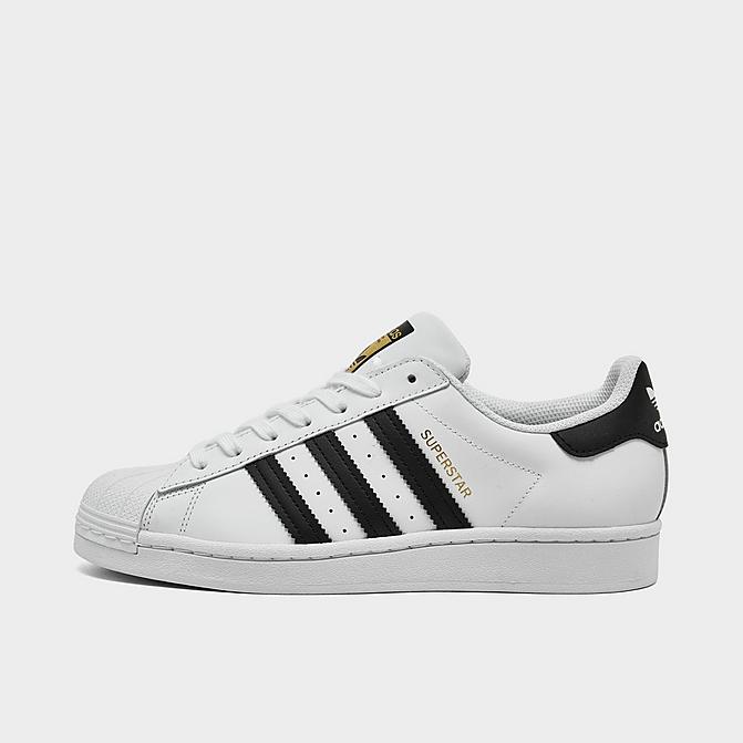 Right view of Women's adidas Originals Superstar Casual Shoes in White/Black/White Click to zoom