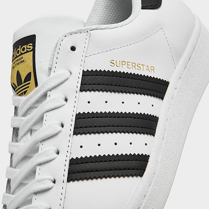 Front view of Women's adidas Originals Superstar Casual Shoes in White/Black/White Click to zoom