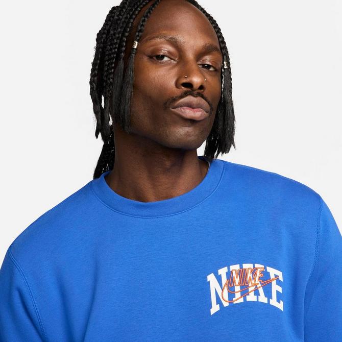 Blue nike crewneck sweatshirt clearance