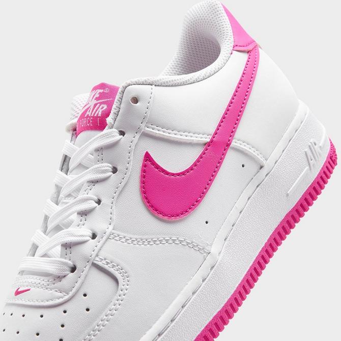 Nike Kids Air Force 1 (GS) White/White/White Basketball Shoe 3.5