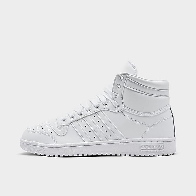 Right view of Men's adidas Originals Top Ten Hi Casual Shoes in Cloud White/Cloud White Click to zoom