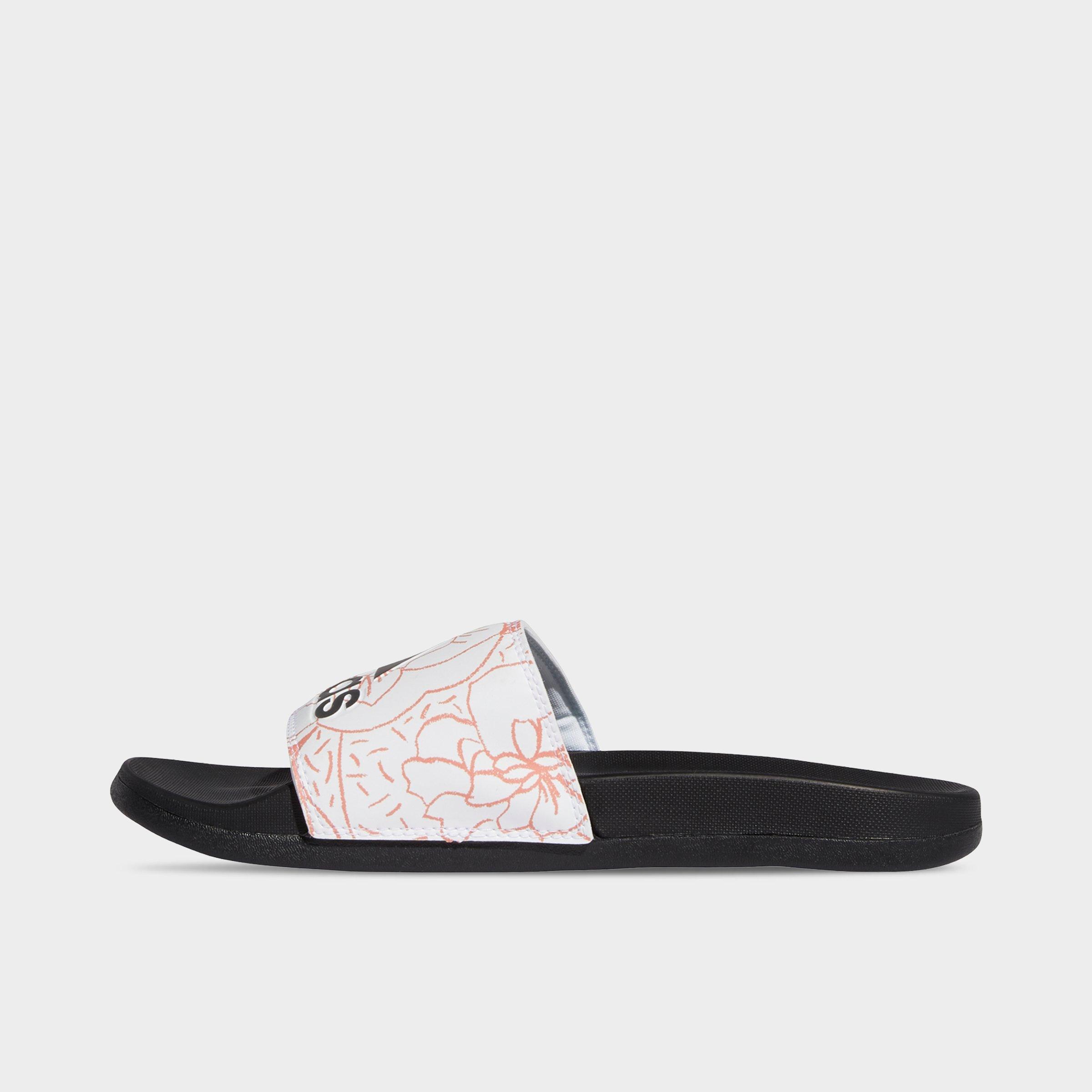 adidas adilette slides women's black