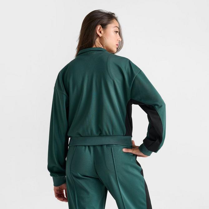 [angle] view of Women's Jordan Core Knit Jacket in Oxidized Green/Black/White Click to zoom