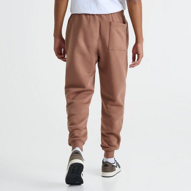 [angle] view of Men's Jordan Brooklyn Fleece Sweatpants in Archaeo Brown/White Click to zoom