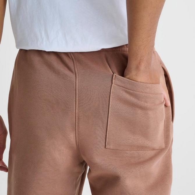 [angle] view of Men's Jordan Brooklyn Fleece Sweatpants in Archaeo Brown/White Click to zoom