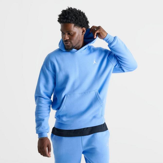 [angle] view of Men's Jordan Brooklyn Fleece Pullover Hoodie in Legend Blue/White Click to zoom