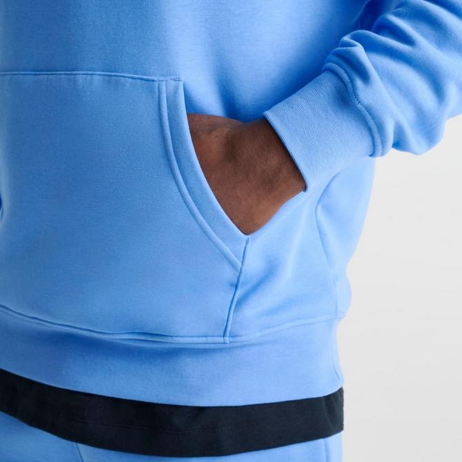 [angle] view of Men's Jordan Brooklyn Fleece Pullover Hoodie in Legend Blue/White Click to zoom