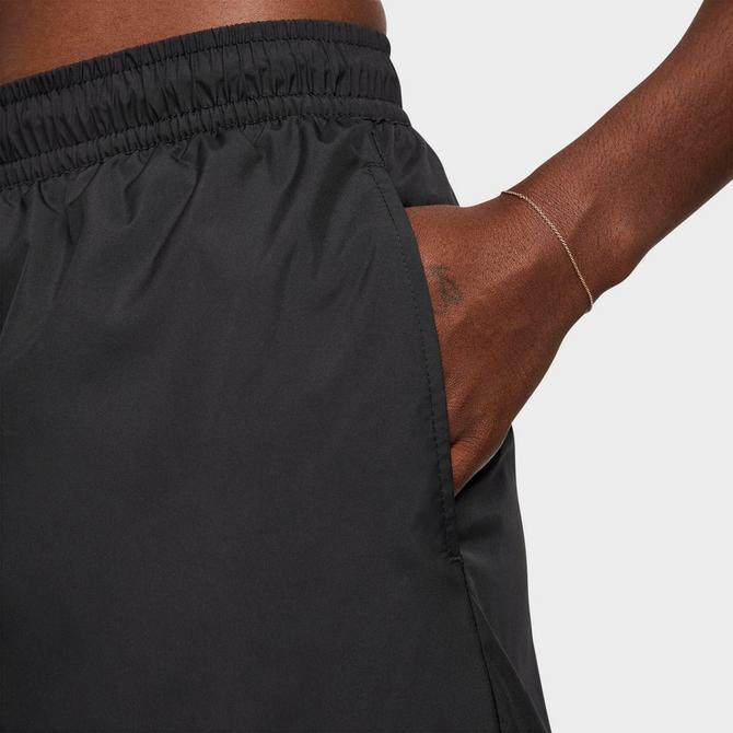 [angle] view of Women's Nike Sportswear Classic Mid-Rise Woven Shorts in Black/White Click to zoom