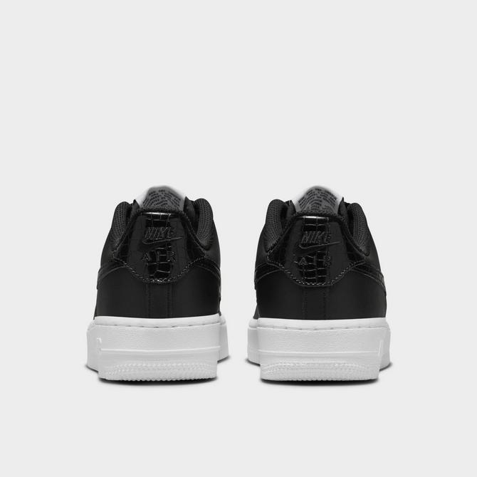 Left view of Big Kids' Nike Air Force 1 LV8 Casual Shoes (1Y-7Y) in Black/White/Black Click to zoom