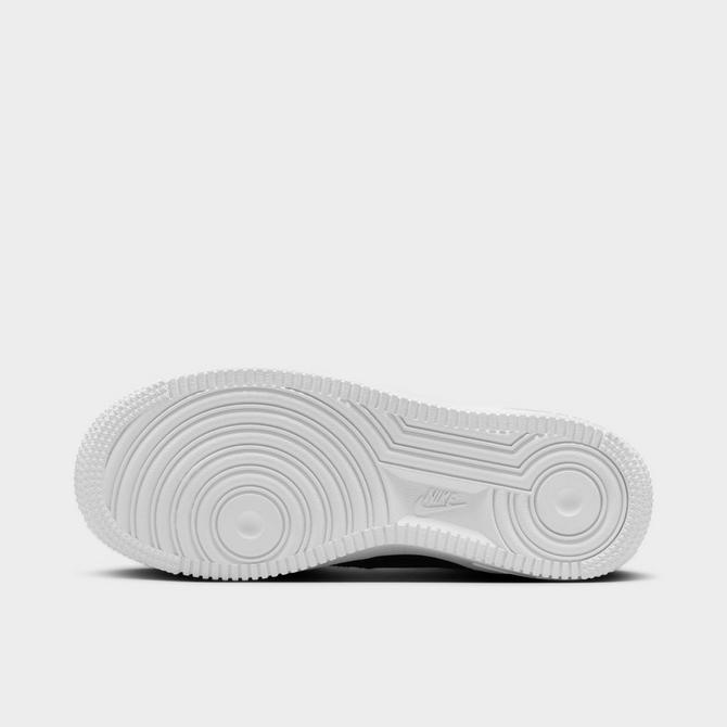 Bottom view of Big Kids' Nike Air Force 1 LV8 Casual Shoes (1Y-7Y) in Black/White/Black Click to zoom