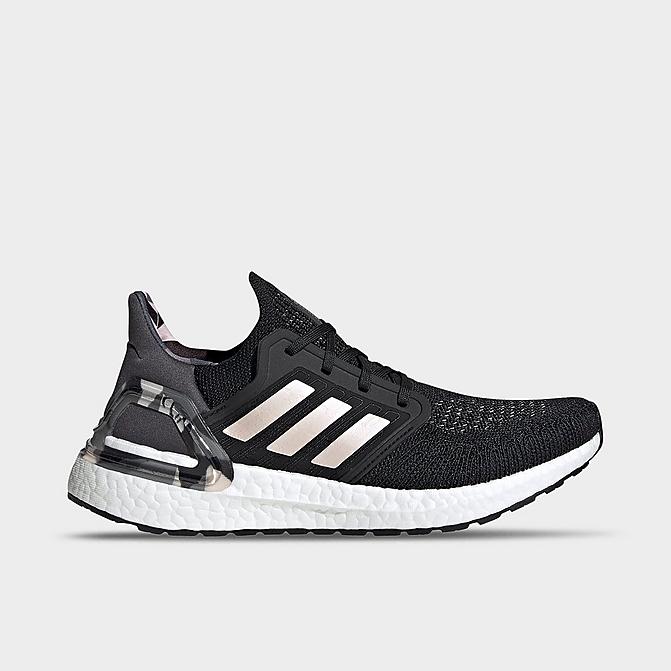 Right view of Women's adidas x NASA UltraBOOST 20 Running Shoes in Core Black/Pink Tint/Grey Four Click to zoom