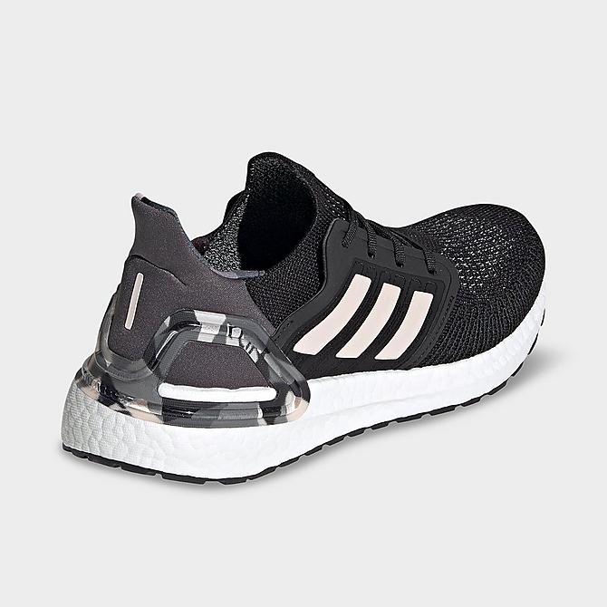 Left view of Women's adidas x NASA UltraBOOST 20 Running Shoes in Core Black/Pink Tint/Grey Four Click to zoom