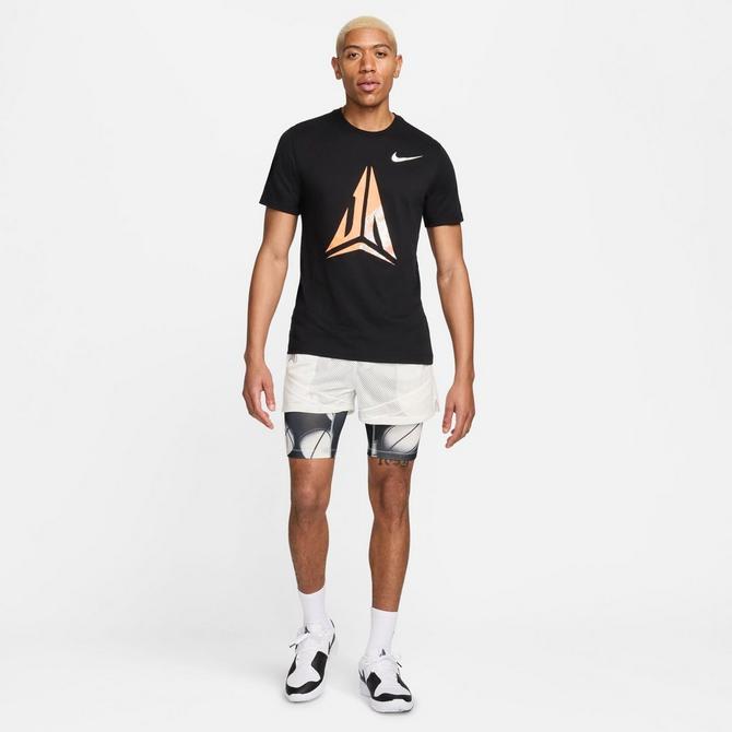 Nike Basketball Graffiti Print Short Sleeve For Men Beige