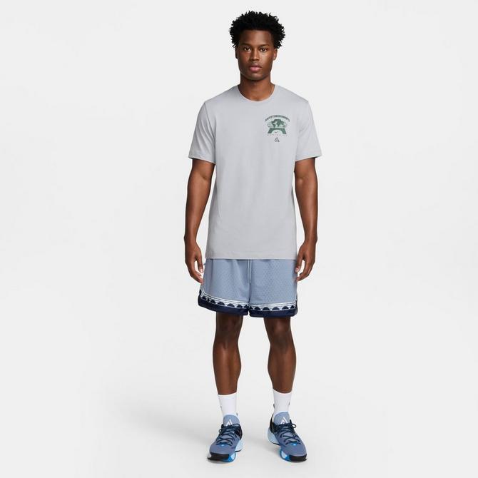 [angle] view of Men's Nike Giannis Max90 T-Shirt in Wolf Grey Click to zoom