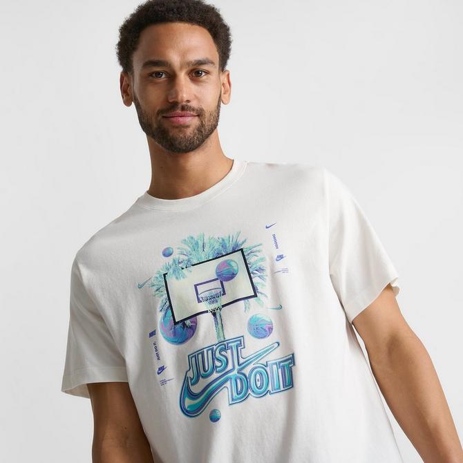 Men s Nike Basketball Iridescent Hoop Graphic T Shirt Finish Line