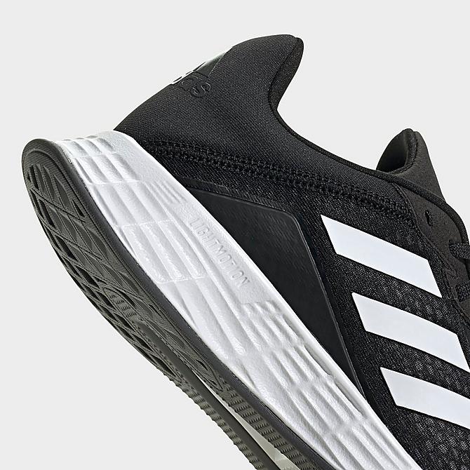 Left view of Women's adidas Duramo SL Running Shoes in Core Black/Cloud White/Grey Six Click to zoom