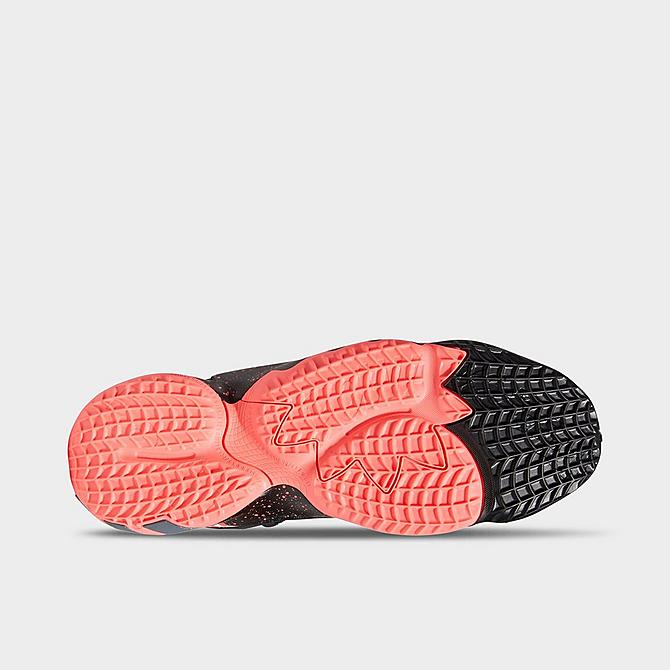 Bottom view of adidas D.O.N. Issue #2 Basketball Shoes in Core Black/Signal Pink/Footwear White Click to zoom