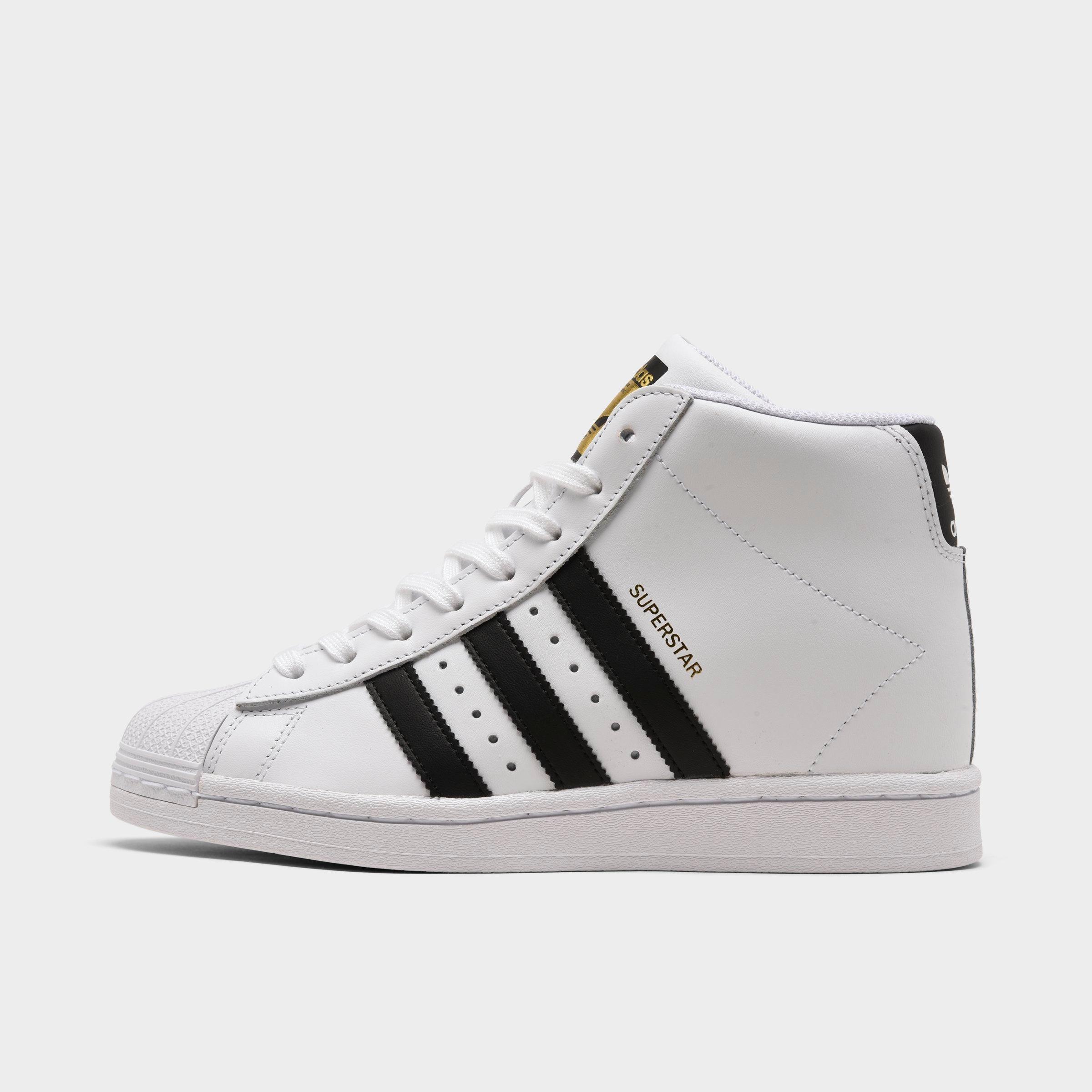 adidas superstar high top white