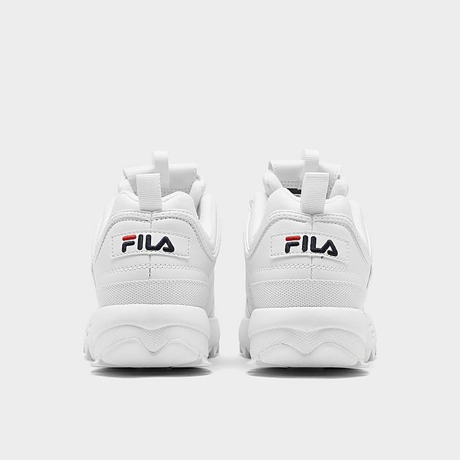 Left view of Big Kids' Fila Disruptor 2 Premium Casual Shoes in White/Navy/Red Click to zoom