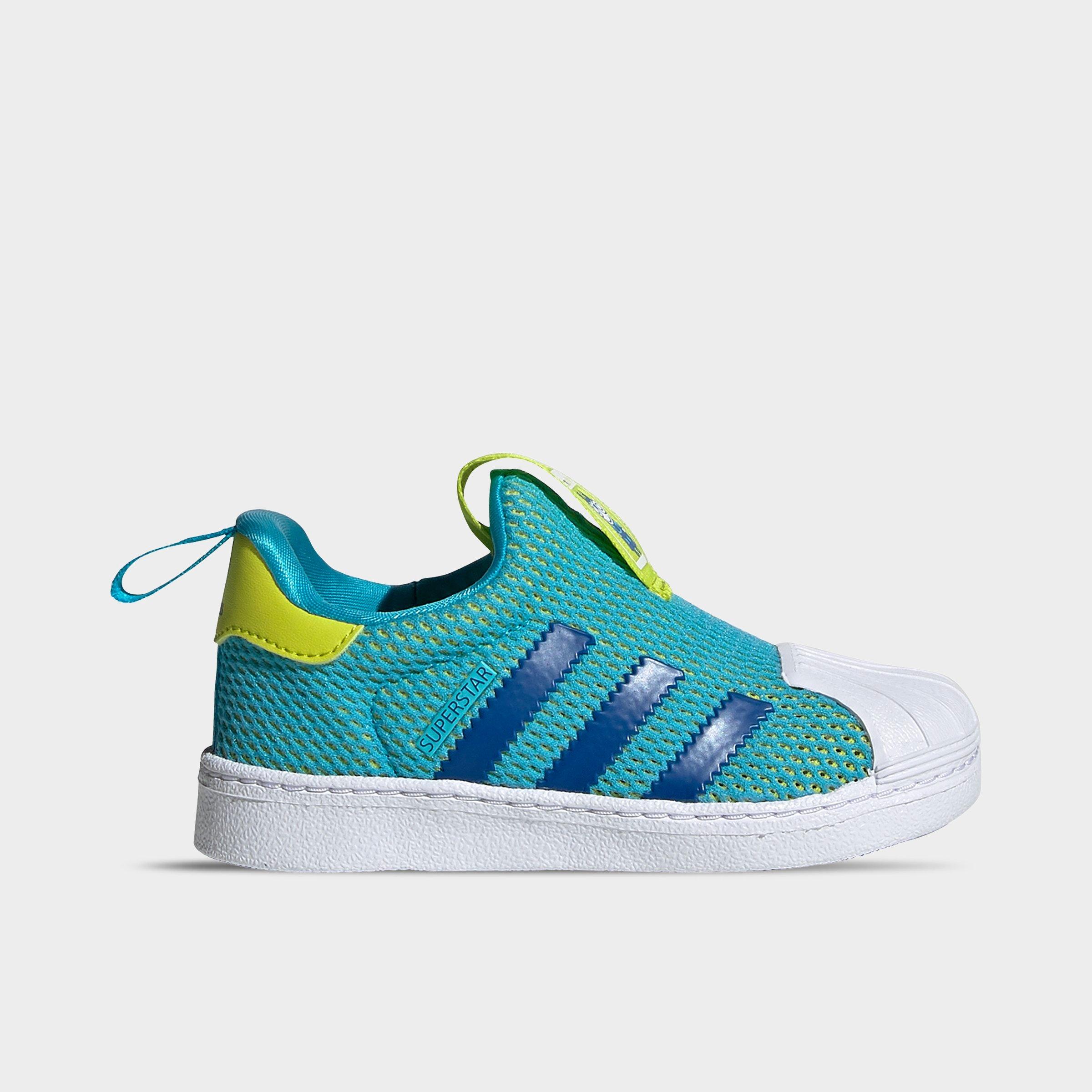 adidas superstar slip on enfant cyan