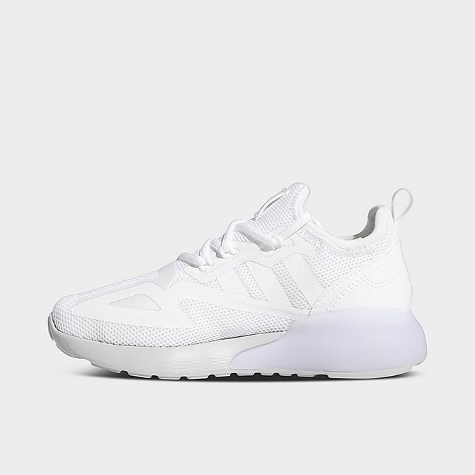 Right view of Little Kids' adidas Originals ZX 2K Casual Shoes in Cloud White Click to zoom