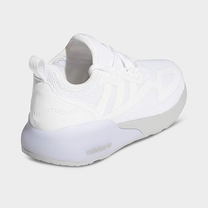Left view of Little Kids' adidas Originals ZX 2K Casual Shoes in Cloud White Click to zoom