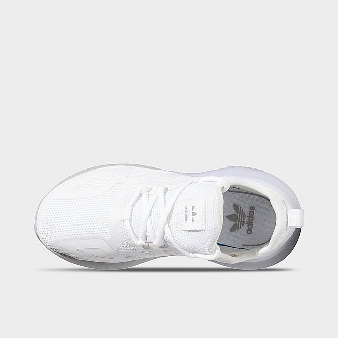 Back view of Little Kids' adidas Originals ZX 2K Casual Shoes in Cloud White Click to zoom