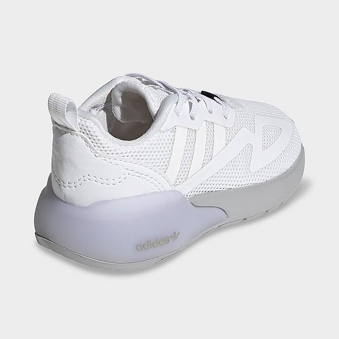 Left view of Kids' Toddler adidas Originals ZX 2K Casual Shoes in Cloud White/Grey Two Click to zoom