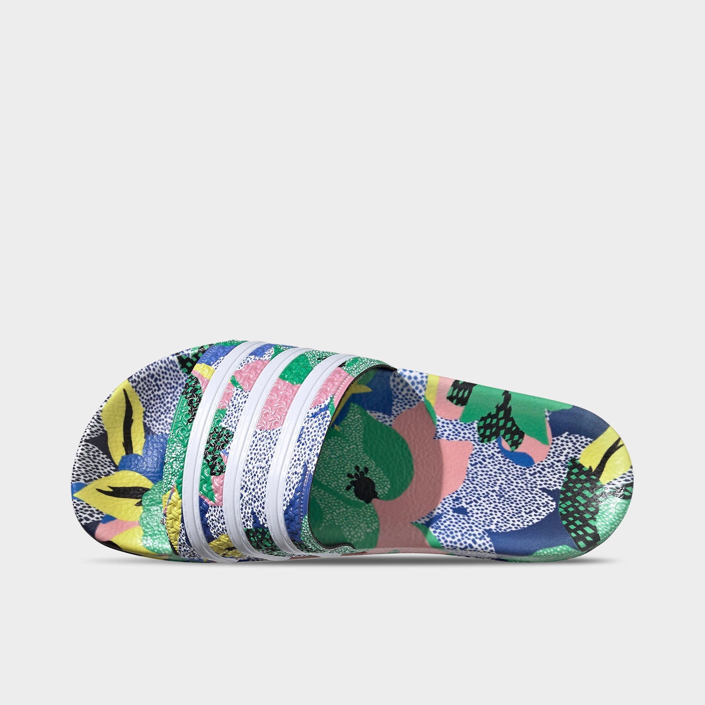 adidas adilette floral slides