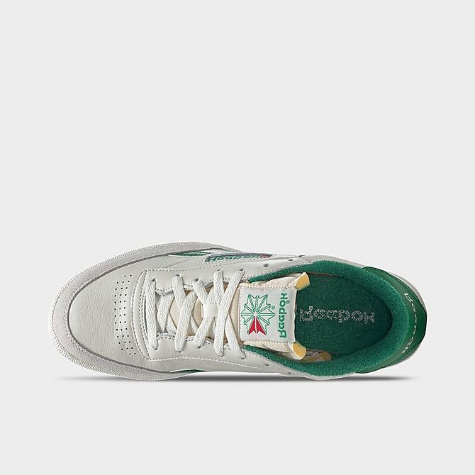 Back view of Men's Reebok Club C Revenge Vintage Casual Shoes in Chalk/Paperwhite/Glen Green Click to zoom