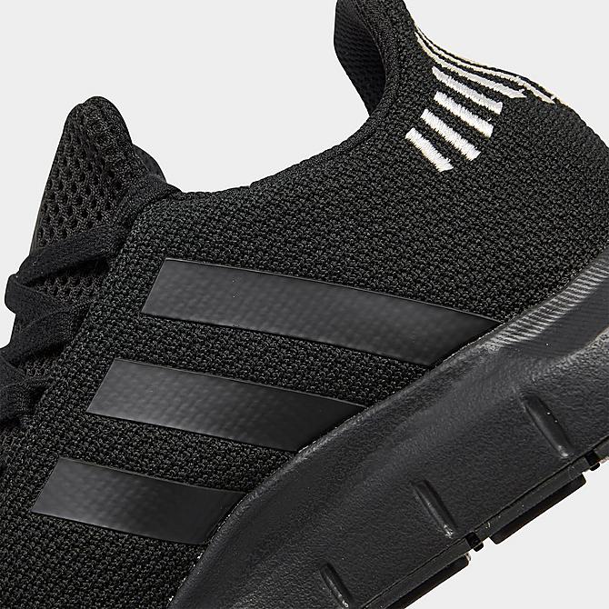 Front view of Women's adidas Originals Swift Run Casual Shoes in Core Black/Core Black/Core Black Click to zoom