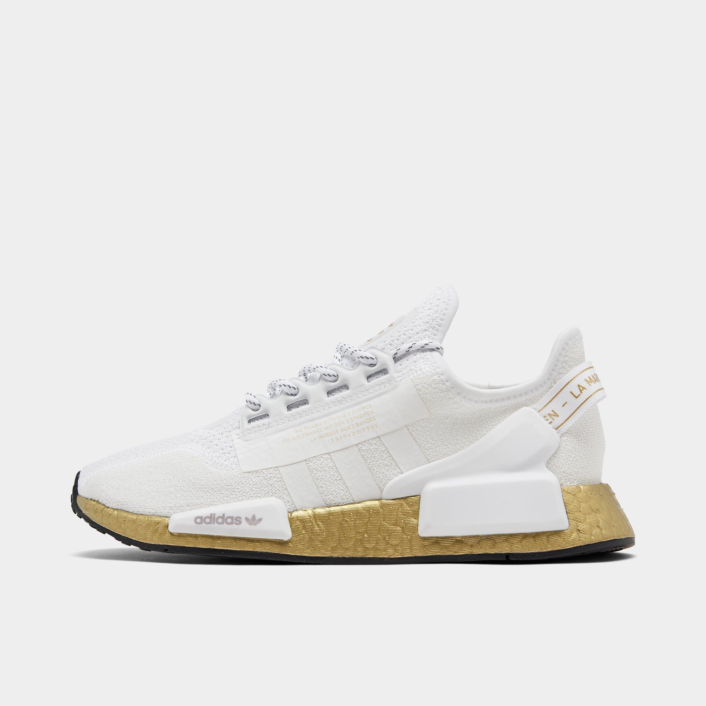 white and gold nmd