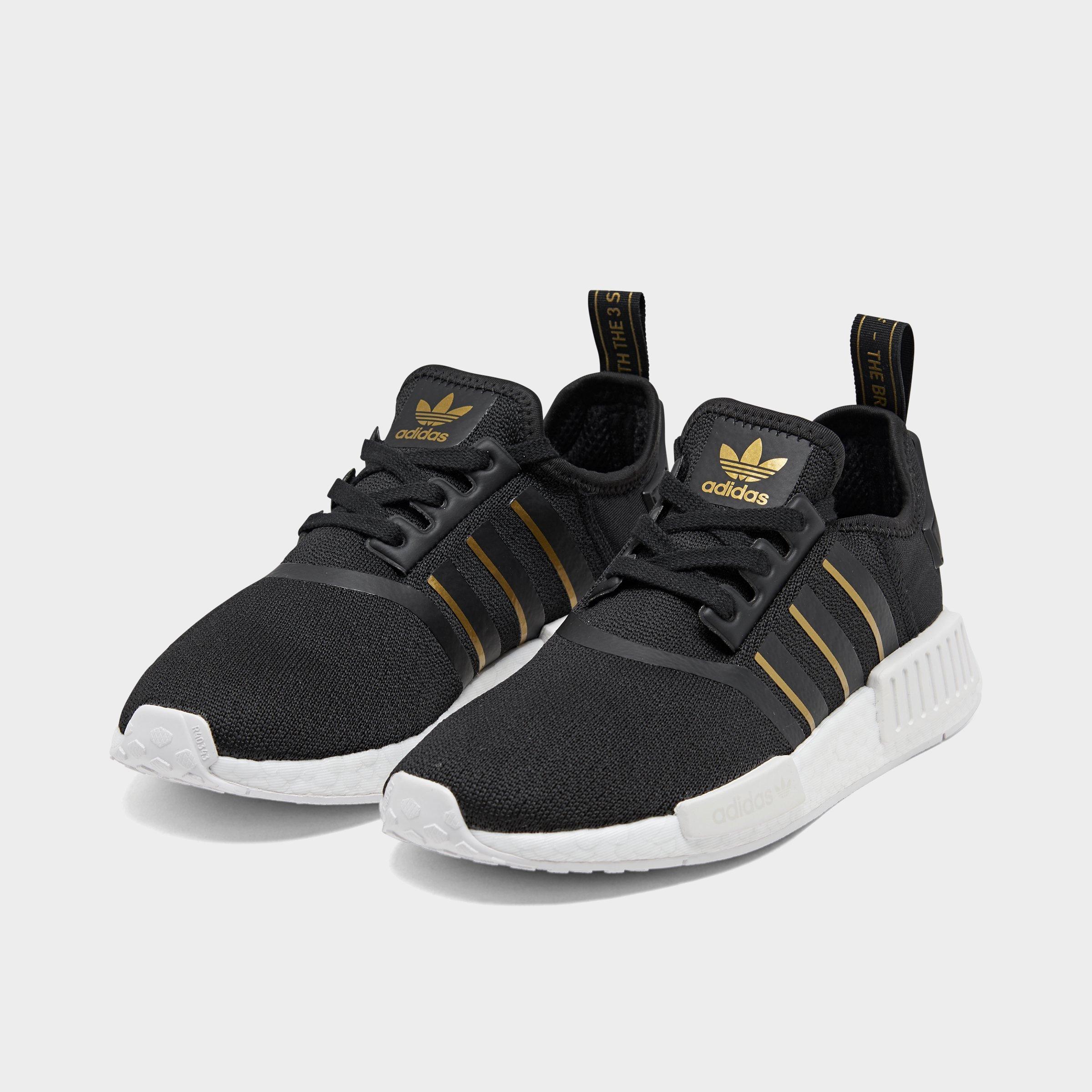 adidas black with gold stripes