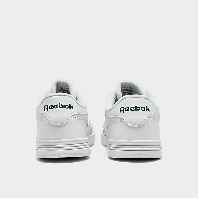 Left view of Men's Reebok Club MEMT Casual Shoes (Extra Wide Width 4E) in White/White/Clover Green Click to zoom