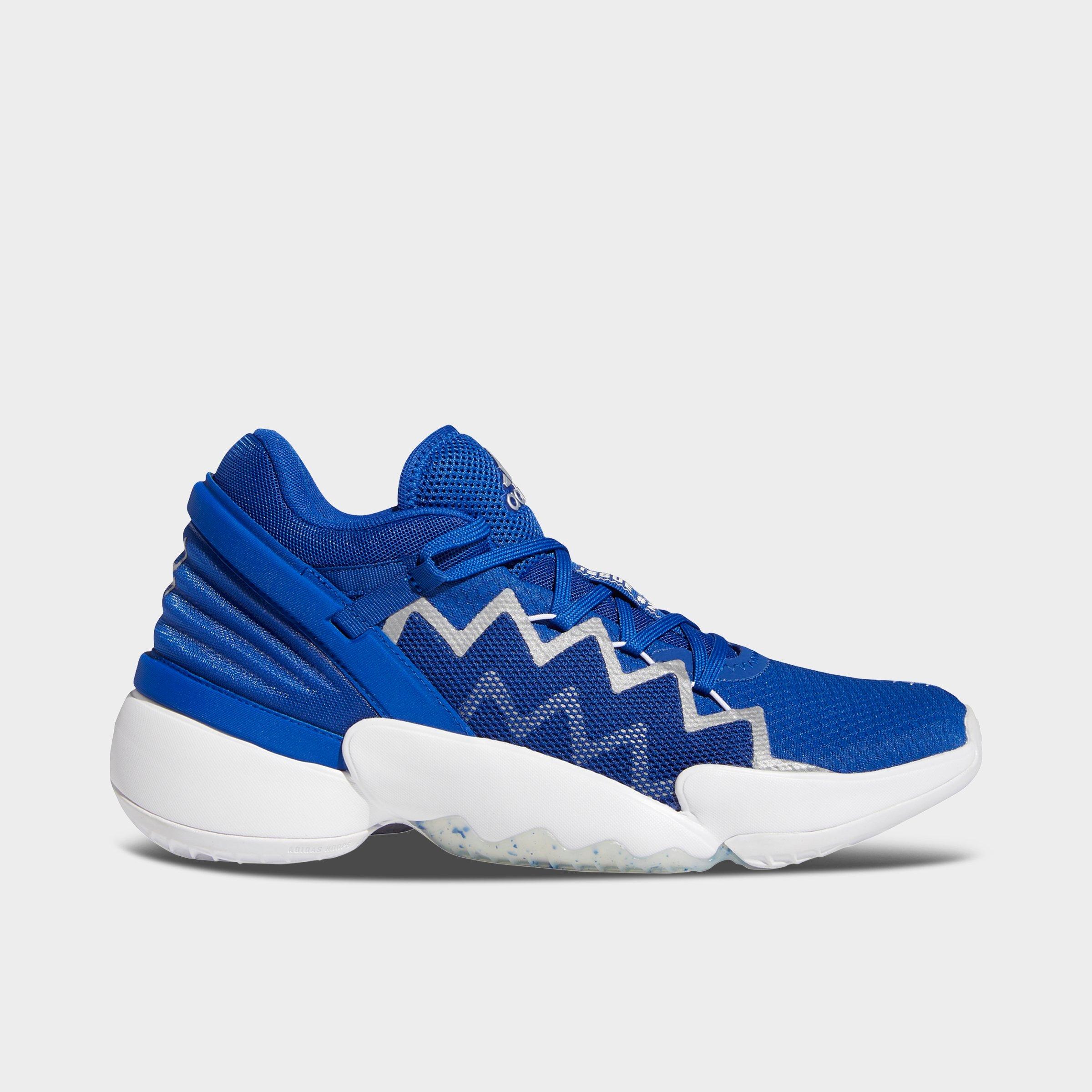 royal blue and white basketball shoes