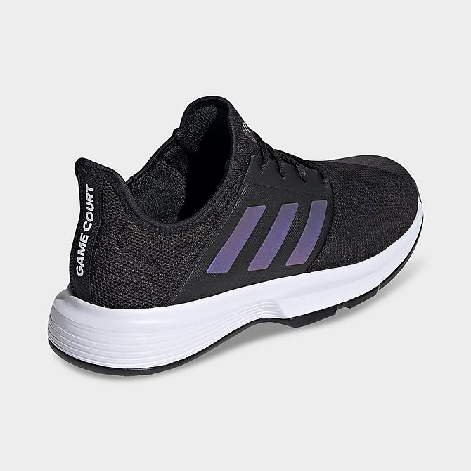Left view of Men's adidas GameCourt Tennis Shoes in Black/Black/White Click to zoom