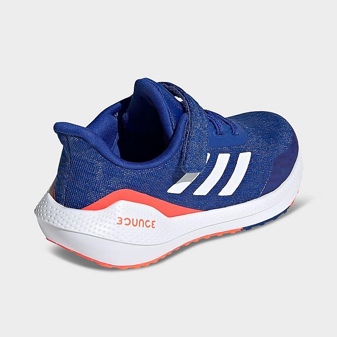 Left view of Boys' Little Kids' adidas EQ21 Run El K Running Shoes in Royal Blue/Cloud White/Solar Red Click to zoom