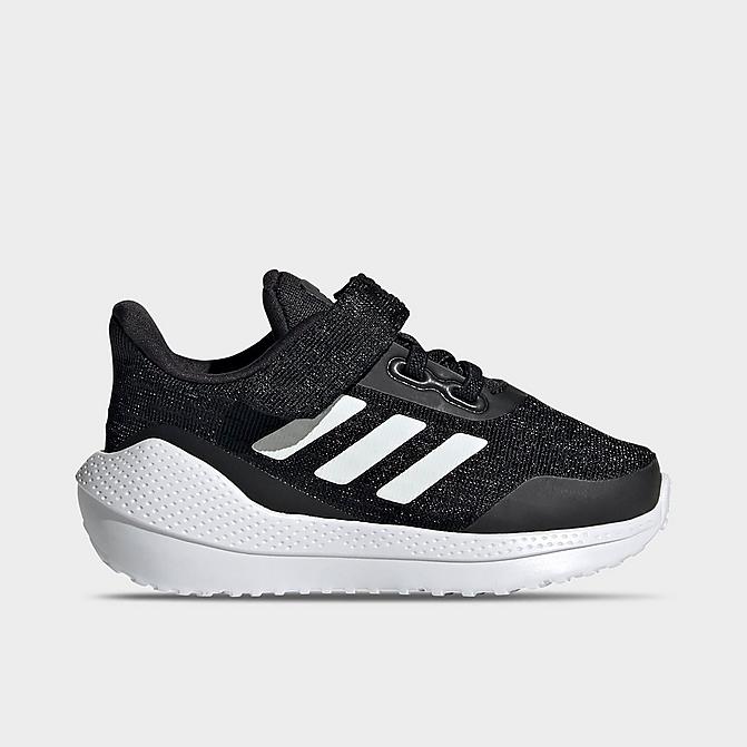 Right view of Boys' Toddler adidas EQ21 Running Shoes in Core Black/Footwear White/Core Black Click to zoom