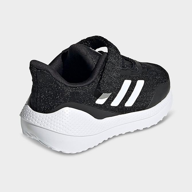 Left view of Boys' Toddler adidas EQ21 Running Shoes in Core Black/Footwear White/Core Black Click to zoom