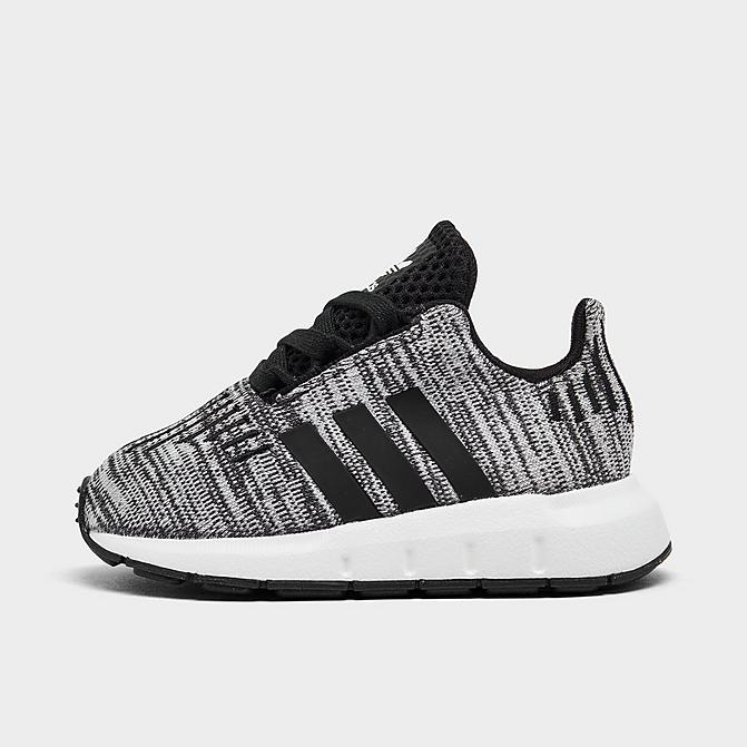 Right view of Kids' Toddler adidas Originals Swift Run Casual Shoes in Cloud White/Core Black/Core Black Click to zoom