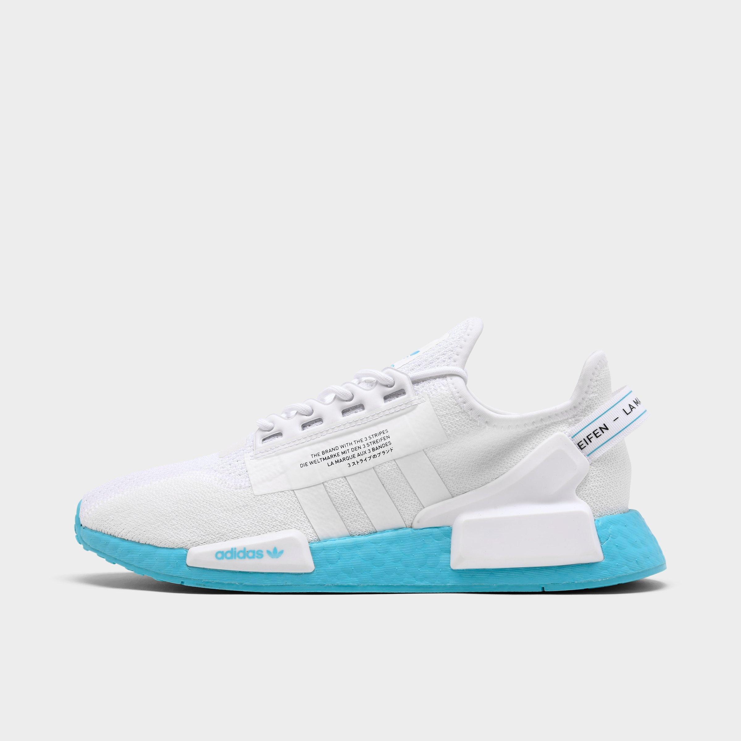 adidas nmd r1 white cyan