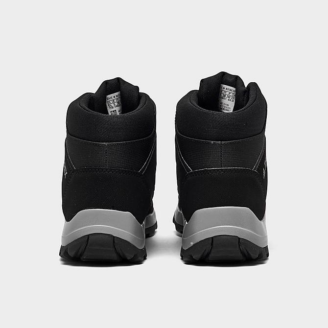 Left view of Big Kids' adidas Terrex Hyperhiker Hiking Shoes in Black/Grey/Black Click to zoom