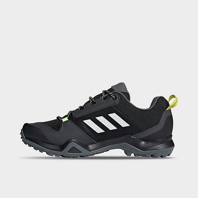 Front view of Men's adidas Terrex AX3 Hiking Shoes in Black/White/Acid Yellow Click to zoom