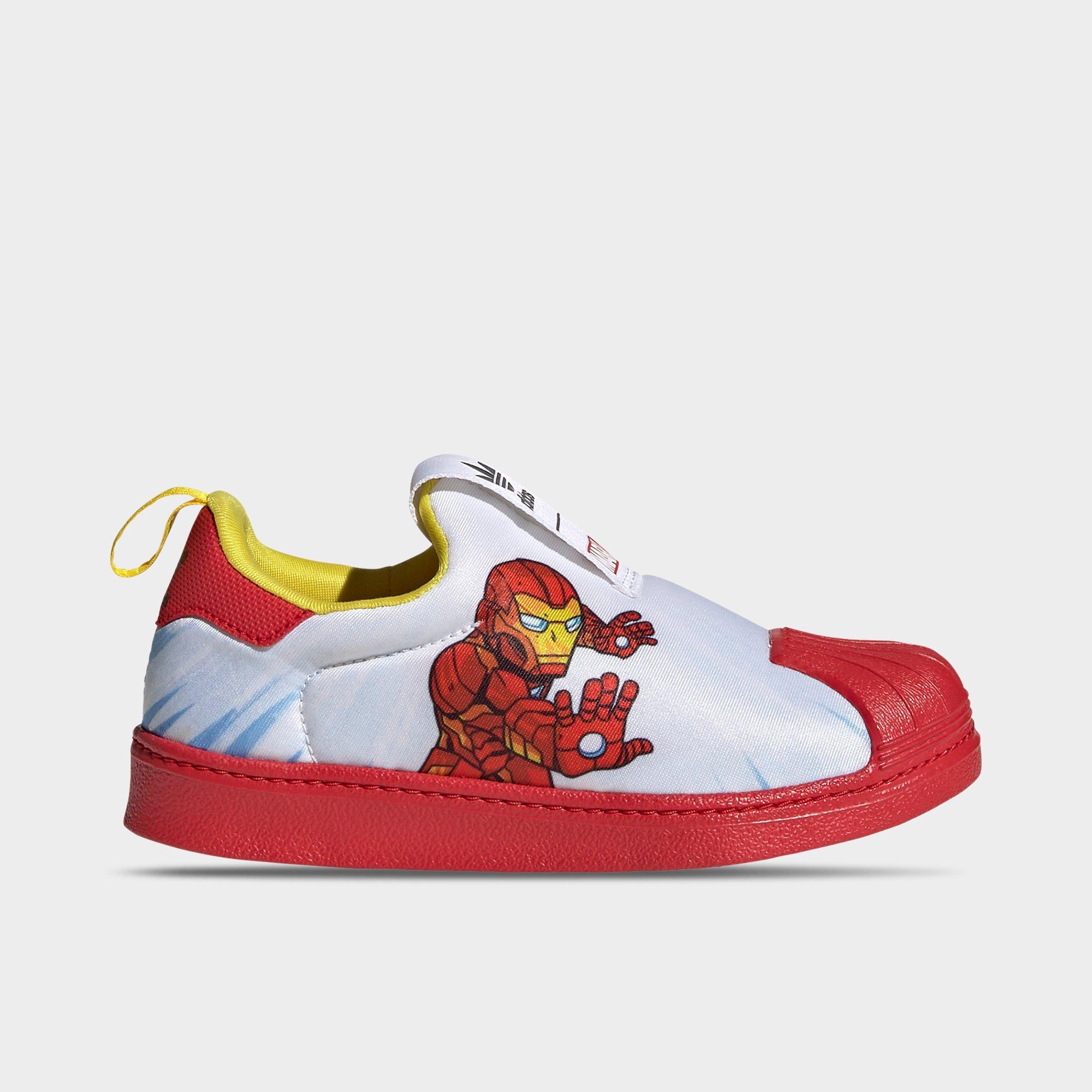 superstar slip on kids red