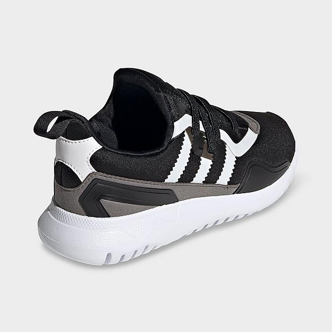 Left view of Little Kids' adidas Originals Flex Casual Shoes in Black/White/Grey Click to zoom
