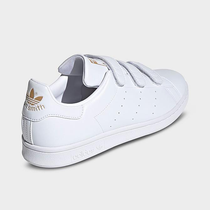 Left view of Men's adidas Originals Stan Smith Primegreen Casual Shoes in White/White/Gold Metallic Click to zoom