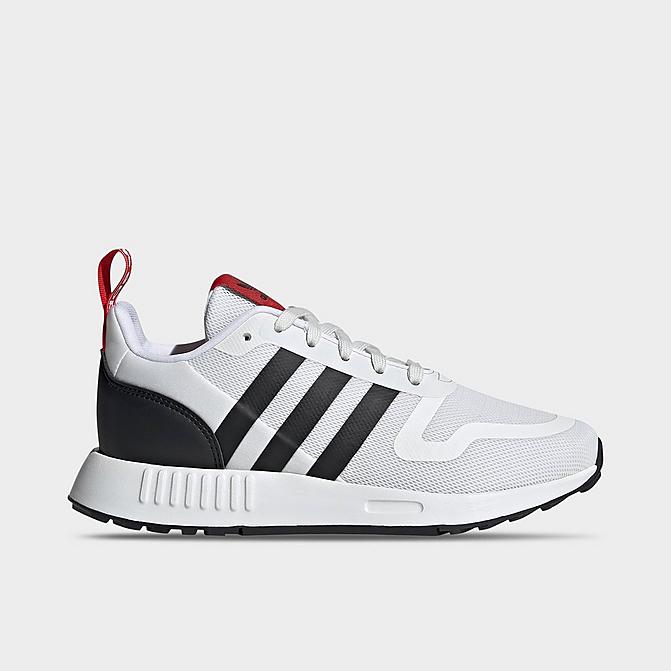 Right view of Big Kids' adidas Originals Multix Casual Shoes in Crystal White/Black/Scarlet Click to zoom