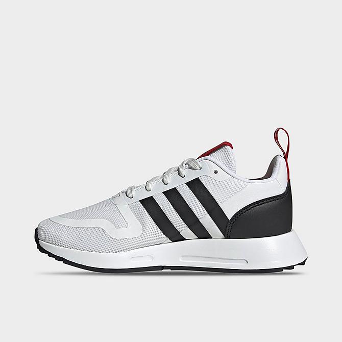 Front view of Big Kids' adidas Originals Multix Casual Shoes in Crystal White/Black/Scarlet Click to zoom