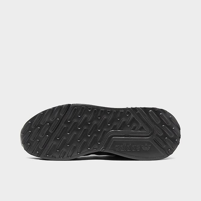 Bottom view of Little Kids' adidas Originals Multix Casual Shoes in Black/Black/Black Click to zoom